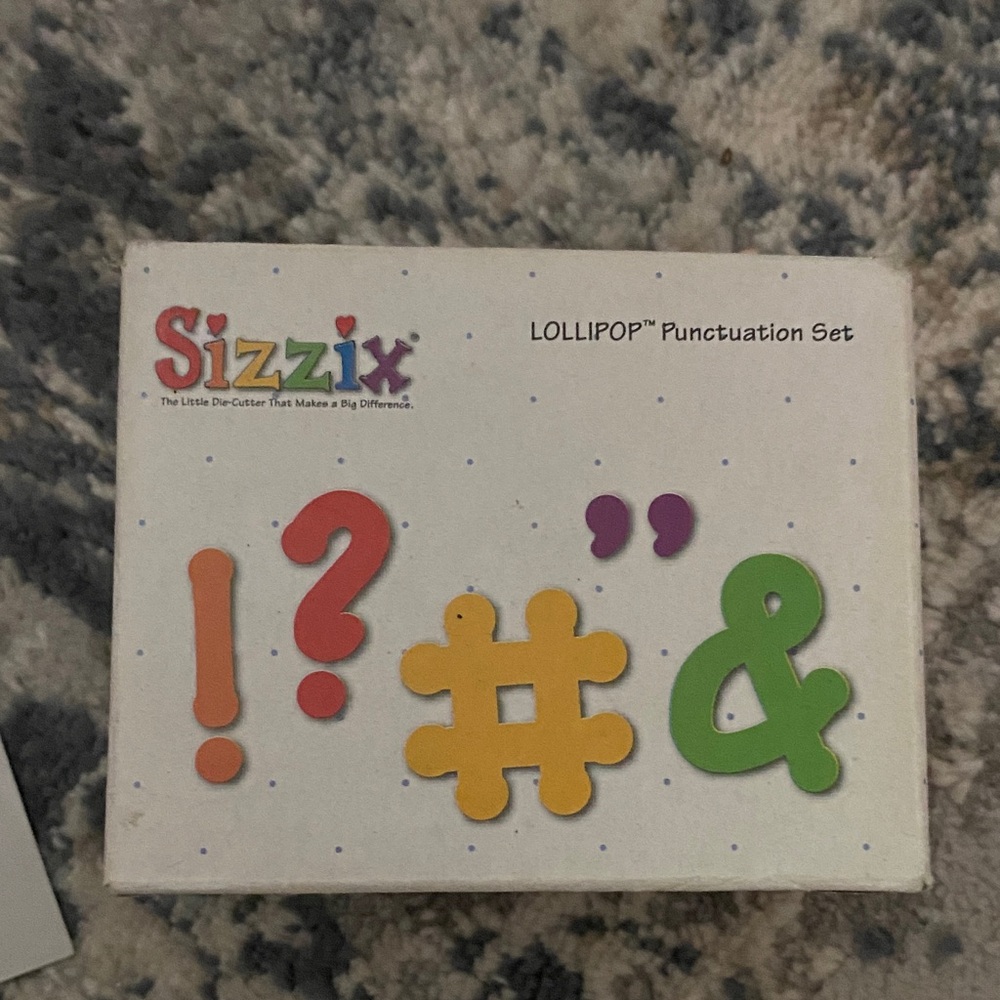 5/$30 Sizzix  Lollipop Punctuation Set - 5 Dies NIB